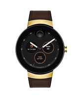 Movado Connect Digital Smart Module Yellow Gold Smartwatch, Black/Gold/Brown (Model 3660021)