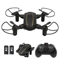 Dwi Dowellin Mini Drone Foldable RC Quadcopter One Key Take Off Flips Rolls Nano Drones Toys for Kids Beginners Children Boys and Girls, 2pcs Batteries