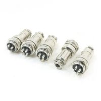 uxcell 5Pcs AC400V 5A 4 Pins 16mm Thread Aviation Circular Male Connector