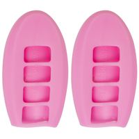 Keyless2Go New Silicone Cover Protective Cases for Proximity Smart Key CWTWBU735 KR55WK49622 KR55WK48903 - Pink (2 Pack)