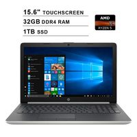 2019 Newest HP Pavilion 15 15.6 Inch Touchscreen FHD Laptop (AMD Quad Core Ryze 5 3500U up to 3.7 GHz, 32GB DDR4 RAM, 1TB SSD, AMD Radeon Vega 8, WiFi, Bluetooth, HDMI, Windows 10 Home, Silver)