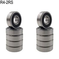 Sackorange 10 PCS R4-2RS(1/4 x 5/8 x 10/51 inch) C3 Premium Sealed Radial Ball Bearing - Deep Groove Bearing - High Speeds - Suitable for Electric Motor Applications