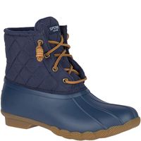Sperry Top-Sider Saltwater Quilted Duck Boot Women 7.5 Navy