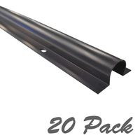 Electriduct 2" Plastic Flanged Wire Guard Cable Raceway - (20 x 5FT Sticks = 100 Feet) - Black