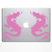 The Decal Guru Double Dragon MacBook Decal Vinyl Sticker - 13" MacBook Air - Pink (1055-MAC-13A-BG)
