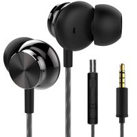 AeapYar Earphone/Headphones, Earbuds HD Sound Bass Earphones,Premium in-Ear Wired Earphones with Remote & Mic Compatible with iPhone 6s/plus/6/5s/se/5c/iPad/iPod etc-Black