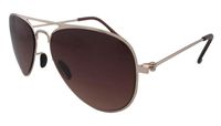 Eyekepper Stainless Steeel Frame Gradual Brown Lens Pilot Kids Children Sunglasses Gold