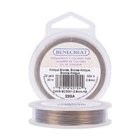 BENECREAT 22-Gauge Tarnish Resistant Antique Bronze Wire, 66-Feet/22-Yard