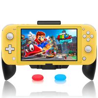 Hand Grip Stand for Nintendo Switch Lite, Ergonomic Comfort Grip Stand Holder Cover with 2 Pro Thumb Grip Caps for Nintendo Switch Lite