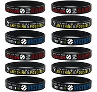 Inkstone (12-Pack) Baseball Motivational Silicone Bracelets - Wholesale Bulk Baseball Jewelry, Sports Gifts, Party Favors and Supplies