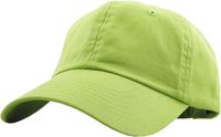 KB-LOW LIM Classic Cotton Dad Hat Adjustable Plain Cap. Polo Style Low Profile (Unstructured) (Classic) Lime Adjustable
