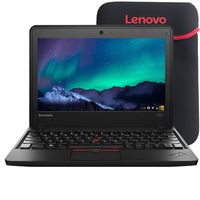 Lenovo ThinkPad X131e Chromebook 11.6-Inch (4GB RAM, 16GB HDD, Intel Celeron (1.50GHz)) + Lenovo Sleeve Case (Renewed)