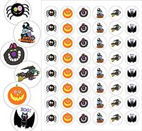 Assorted Halloween Envelope Seals - 1.2" Fun Halloween Stickers - 144 Stickers