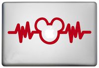Walt Disney Mickey Mouse Sticker MacBook Air Pro Decal is a Mickey Mouse Decal. Laptop Size 11, 12, 13 and 15 inch. Looks Great with Your Mickey Heartbeat Theme. Many Colors- RED