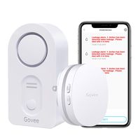 Govee WiFi Water Leak Detector, Smart APP Leak Alert, Wireless Water Sensor and Alarm with Email, Notification, App Alerts, Remote Monitor Leak for Home Security Basement (Don't Support 5G WiFi)