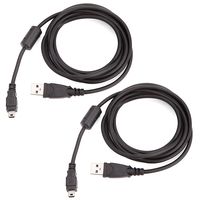 HDE Charging Cable for PS3 Controllers USB Charging Cord Compatible with Wireless DualShock 3 Controllers (2 Pack)