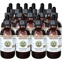 Liquorice Alcohol-Free Liquid Extract, Organic Liquorice (Glycyrrhiza Glabra) Dried Root Glycerite Hawaii Pharm Natural Herbal Supplement 15x4 oz