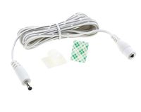 EShine Extension Cable - Male to Female - for LED Under Cabinet Lighting with Wire Clips for Comfortable Installation (3.3ft Cable, White)