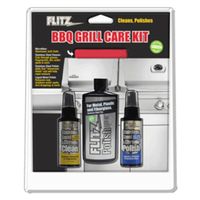 Flitz BBQ Grill Care Kit w/Liquid Metal Polish, Stainless Steel Cleaner, Stainless Steel Polish & Microfiber Cloth consumer electronics