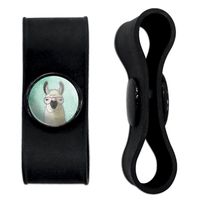 Hip Llama with Glasses Headphone Earbud Cord Wrap - Charging Cable Manager - Wire Organizer Set of 2 - Black