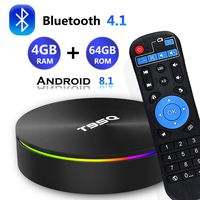 Android 8.1 TV Box, [2019 Updated Edition] Smart Android TV Box Media Player Quad-Core Amlogic S905X2 4GB RAM 64GB ROM Support 5.8G Band WiFi/H.265/ BT4.1/ USB 3.0/ 1000M LAN/ 3D/ 6K Ultra HD