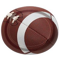 Football Oval Paper Plates, 8ct