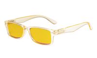 Eyekepper Ladies Blue Light Blocking Glasses with Amber Tinted Filter Lens - Design Computer Eyeglasses Women - Yellow
