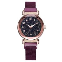 Hotkey Womens Wrist Watches Clearance Fashion Starry Sky Noctilucent Mosaic Diamond Quartz Mesh Belt Watch