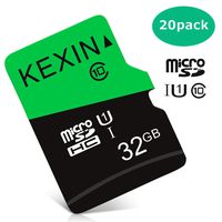 KEXIN 20 Pack 32GB Wholesale TF Cards Micro SDHC UHS-I Bulk Memory Cards Class 10 Micro SD Card High Speed TF Cards, C10, U1