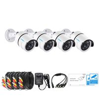 LONNKY 4 Pack 1080P TVI Analog Outdoor Bullet Waterproof Security Camera System(Including Power Supply, Splitter Cable and Extension Cable), 3.6mm Lens 80ft Night Vision HD CCTV Camera
