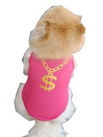 Axchongery Pet Vest, Handsome Dog Dollar T-Shirt Summer Cool Small Puppy Cat Doggy Clothes (Red, s)