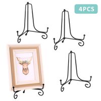 Teamkio 4 Pack Improved Anti-Slip 6 Inch Plate Holder Display Stand, Picture Frame Holder Stand, Easel Display Stand, Book Display Stand