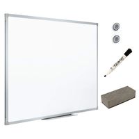 Mead Painted Steel Board, Magnetic Whiteboard, 3' x 2', Value Pack (84590-VP)