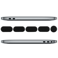 kwmobile Anti-Dust Protection Plugs Set - Silicone Rubber Dust Plug Stopper for Apple MacBook Pro 13" / 15" (from 2016) - Black