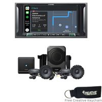 Alpine i207-WRA 7" CarPlay & Android Auto Receiver & PSS-21WRA Full 2015-2017 Jeep Wrangler Unlimited System Upgrade