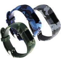 CharmingElf Replacement Bands Compatible for Garmin Vivofit jr Bands and Vivofit jr 2/3 Bands Soft Silicone Adjustable with Buckle Wristbands for Kids Woman Man(Small--180mm, 3PCS Soldiers)