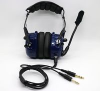 General Aviation Pilot Youth Headset Aircraft GA connector 3.5MM MP3 Input BLUE