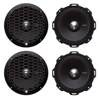 4) Rockford Fosgate PPS4-6 6.5" 800 Watt 4-Ohm Midrange Car Loudspeakers Speaker