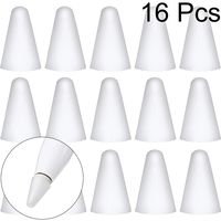 16 Pieces Nibs Writing Cover Compatible with Apple Pencil Protector for 1st & 2nd Generation, Nibs Cover for iPad Pencil Tips and Writing Protection(White)