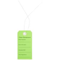 Elkay Plastics TCEG Clean Equipment Tag, 2 5/16" x 4 .75", Green (Case of 500)