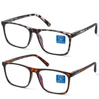 K Kenzhou Blue Light Blocking Computer Glasses 2 Pack Anti Eye Eyestrain Unisex(Men/Women) Glasses with Spring Hinges UV Protection FDA Approved