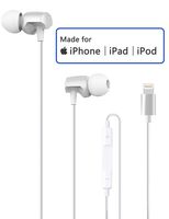 Lightning Headphones Compatible with iPhone X/XS/XS Max/XR iPhone 8/P iPhone 7/7 Plus Earphones with Microphone Controller MFi Certified Wired Earbuds