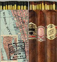 Decorative Matches New York City and Cigars Match Boxes with Long Kitchen Matches Great for Lighting Candles, Grills, Fireplaces and More | Set of 2 Large Match Boxes