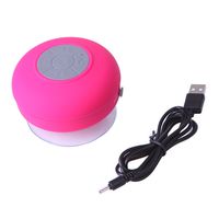 HDE Mini Rechargeable Wireless Bluetooth Hands Free Mic Waterproof Outdoor Speaker (Pink)