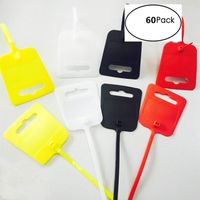 Xingo 10 Inch Nylon Marker Cable Ties with Cable Tag(Red Yellow White Black) (Yellow)
