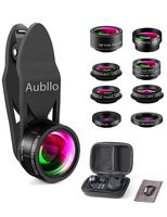 Aubllo for iPhone Lens,9 in 1 Cell Phone Lens Kit Zoom Telephoto Lens+198°Fisheye Lens+0.36 Wide Angle Lens+0.63X Wide Angle Lens+20X Macro Lens+15X Macro Lens+CPL+Kaleidoscope Lens+Starburst Lens