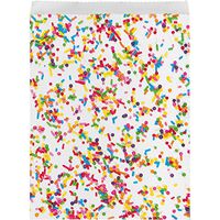 Club Pack of 120 Large Multicolored Sprinkle Fever Decorative Paper Party Treat Bags 8.75"