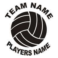 Wild Dingos LLC Sports Volleyball LRG 5x5 Custom Vinyl Decal Sticker Black