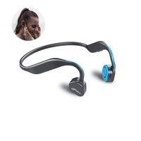 Bone Conduction Headphones Bluetooth V5.0 - Vidonn F1 Sports Open Ear Wireless Headset Sweatproof w/Mic - for Cycling Running Driving Gym - Blue