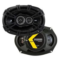 KICKER D-Series 6x9 360 Watt 3-Way Car Audio Coaxial Speakers (8 Speakers)